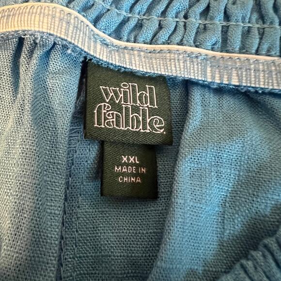 Wild Fable Women's Azure Blue Flirty Elastic Waist Shorts - Size XXL - NWT - Picture 2 of 7